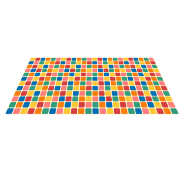 Flerfärgad kakel kvadrater geometrisk vinyl matta - Tenstickers
