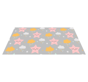 Nordiska moln barn vinyl matta - Tenstickers