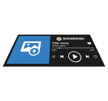 Spotify musik med text och bild personlig vinylmatta - Tenstickers