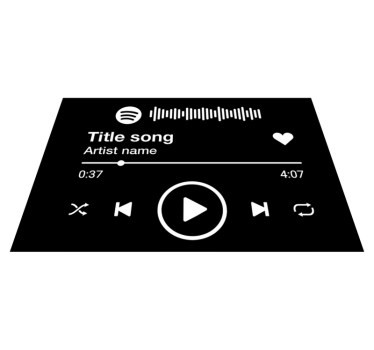 Spotify text personlig vinylmatta - Tenstickers