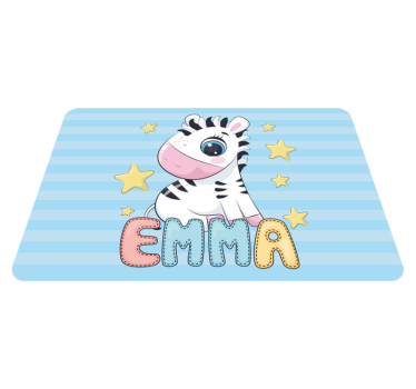 Zebra randigt kul Vinylmatta Barn - Tenstickers