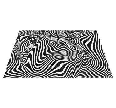 Zebra 3d-effekt matta med tryck - Tenstickers