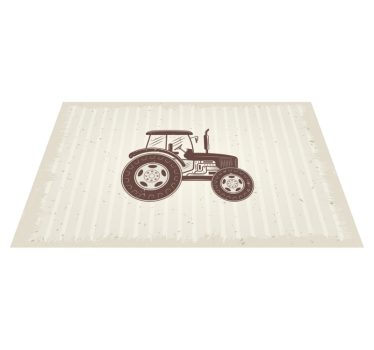 Vintage lantbrukstraktor retro vinylmatta - Tenstickers