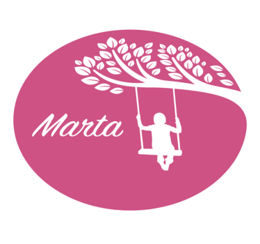 Flicka på gunga rosa bakgrund barn vinyl matta - Tenstickers