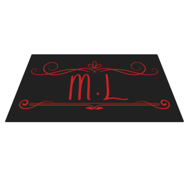 Monogram elegans Vinylmatta namn - Tenstickers