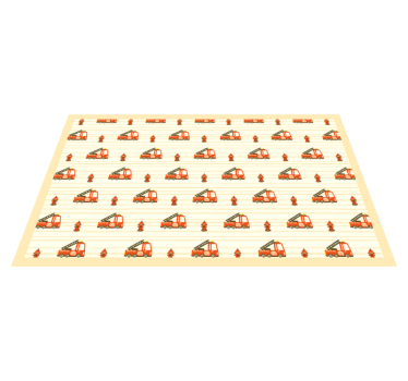 Brandbil och brand barn vinyl matta - Tenstickers