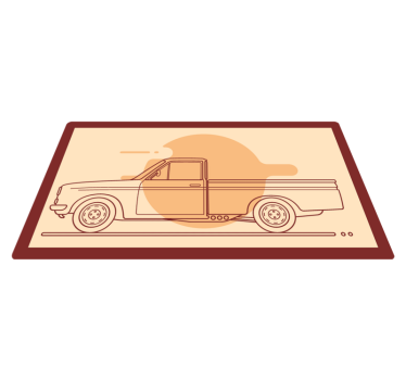 Leksak fordon illustration Vinylmatta Barn - Tenstickers