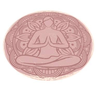 Lotus meditation figur blomma vinyl matta - Tenstickers