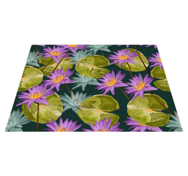 Botaniska näckrosor Vinylmatta blommor och växter - Tenstickers