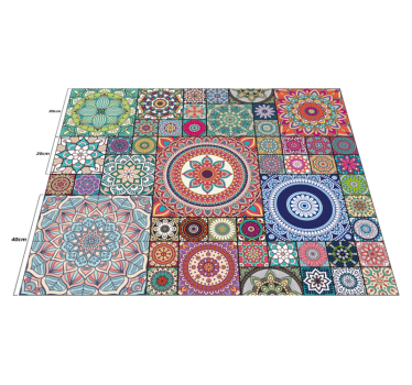 Mandala plattor mandala matta - Tenstickers