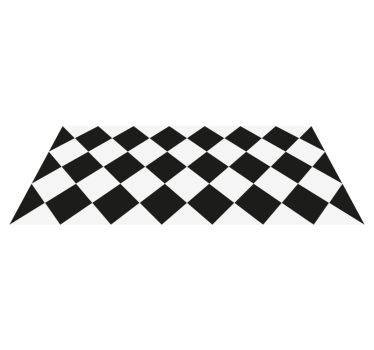 Svartvita romb kakel matta - Tenstickers