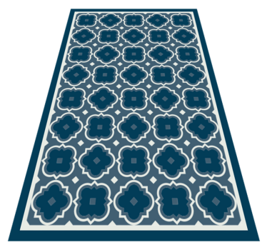 Blå mosaik mönster mosaik vinylgolv - Tenstickers