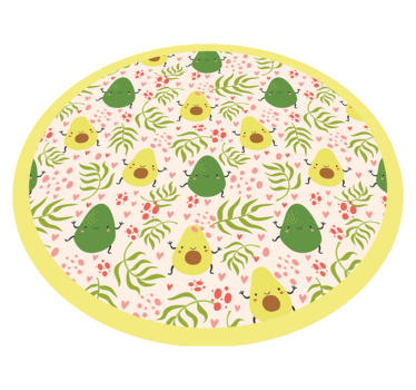 Avokado roligt mönster Andra Vinylmattor - Tenstickers