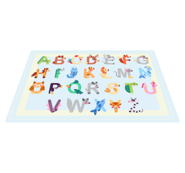 Färgglada alfabetmatta - Tenstickers