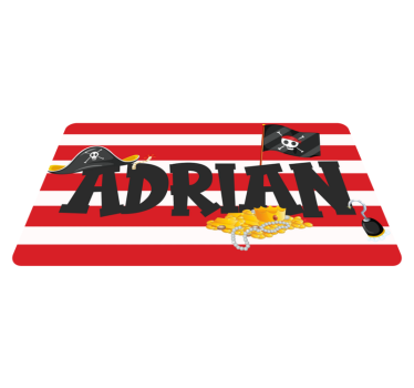 Pirat hatt personlig vinyl matta - Tenstickers