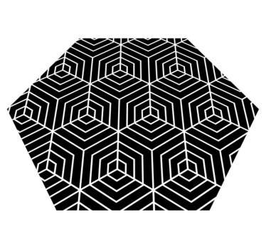 Abstrakta linjer hexagon form ränder matta - Tenstickers
