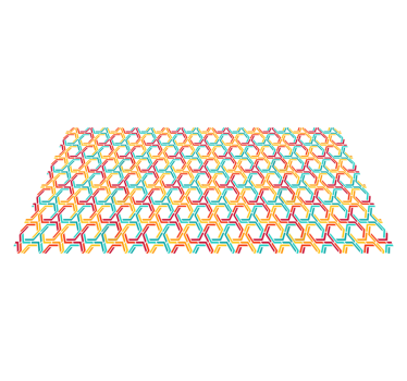 Färgglada hexagon mönster geometriska vinyl matta - Tenstickers