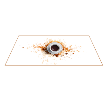 Spilld kaffeillusion Vinylmatta Kök - Tenstickers