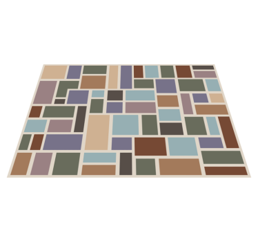 Kubistisk mosaik Vinylmatta geometrisk - Tenstickers