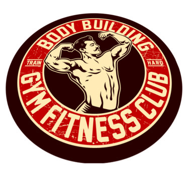 Fitnessklubbens emblem Vinylmatta Ungdom - Tenstickers