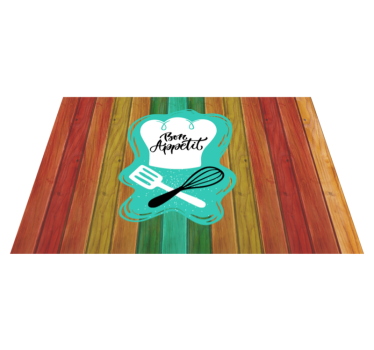God aptit emblem Vinylmattor med fraser - Tenstickers