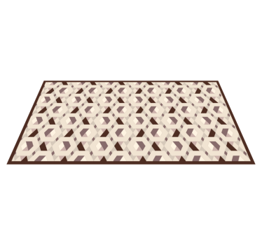 Beige hexagoner geometriska mattor - Tenstickers