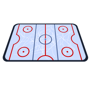 Färgglada puck ishockey spel vinyl matta - Tenstickers