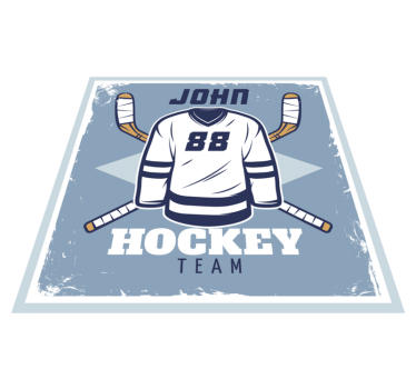 Omklädningsrum ishockey personlig vinylmatta - Tenstickers