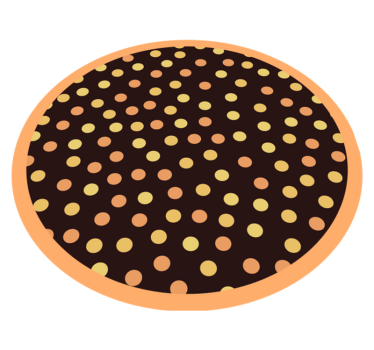 Gula och svarta prickar geometriska mattor - Tenstickers
