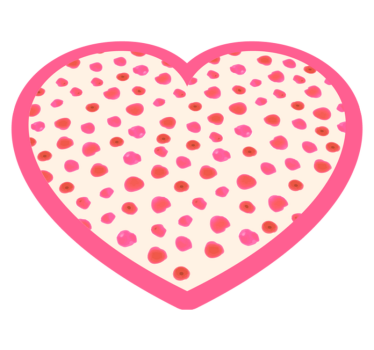 Rosa och vitt hjärta prickar geometriska mattor - Tenstickers