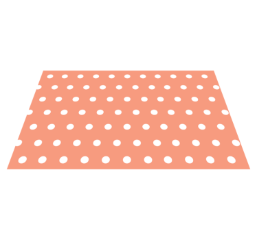 Röda och vita prickar geometriska mattor - Tenstickers