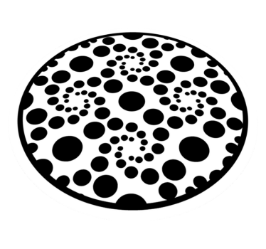 Prickar virvlar runt geometriska vinylmattor - Tenstickers