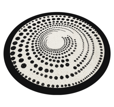 Koncentriska cirklar detalj Vinylmatta geometrisk - Tenstickers