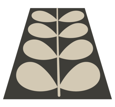 Mörk orla kiely samtida matta - Tenstickers