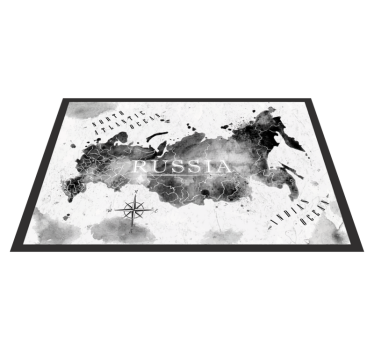 Monokrom världskarta Vinylmatta Världskarta - Tenstickers