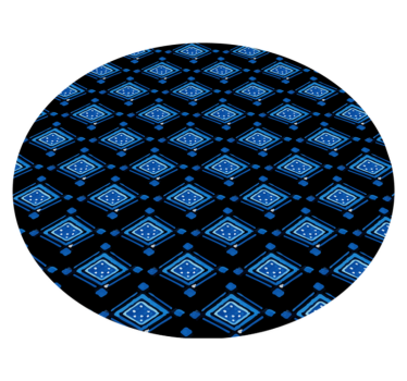 Blått diamantmönster Vinylmatta geometrisk - Tenstickers
