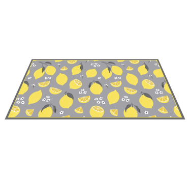 Tropisk citron textur vinyl matta - Tenstickers