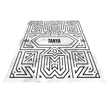 Art déco-labyrint Vinylmatta Ungdom - Tenstickers