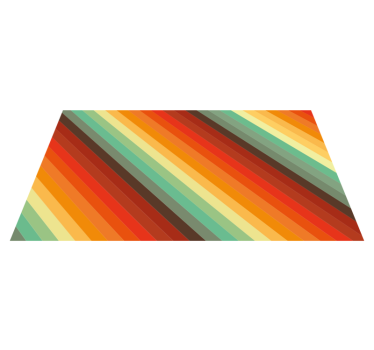 Retro färger ränder vinyl matta - Tenstickers