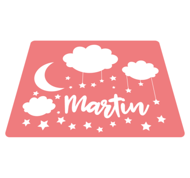 Söt natthimmel med namn Andra Vinylmattor - Tenstickers