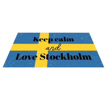 Håll dig lugn och älska stockholm tonårsmattor till sovrum - Tenstickers