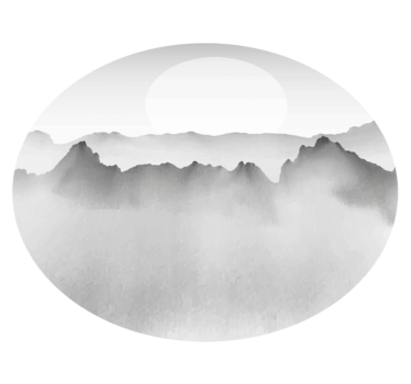 Grå berg bläck natur matta - Tenstickers