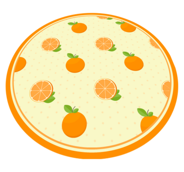 Apelsiner mönster köksgolv - Tenstickers