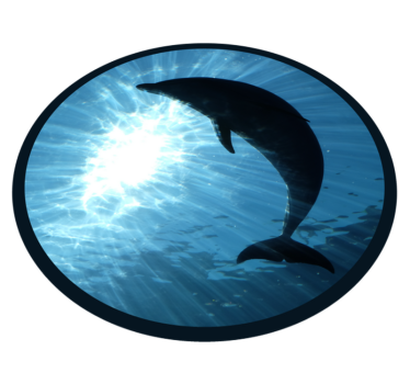 Delfin siluett djur matta - Tenstickers
