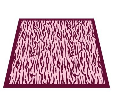 Rosa tiger tryck matta djur tryck - Tenstickers