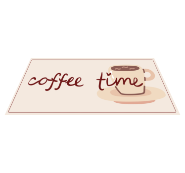 Kaffetid kopp Vinylmatta Kök - Tenstickers