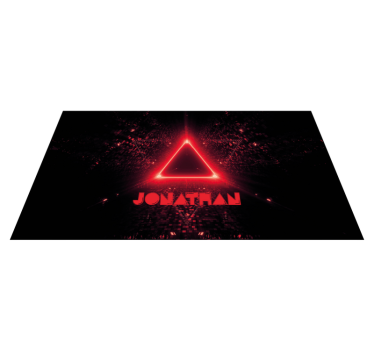 Neon triangel med namn Vinylmatta Ungdom - Tenstickers