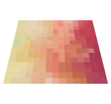 Rött block gradient mönster Vinylmatta geometrisk - Tenstickers