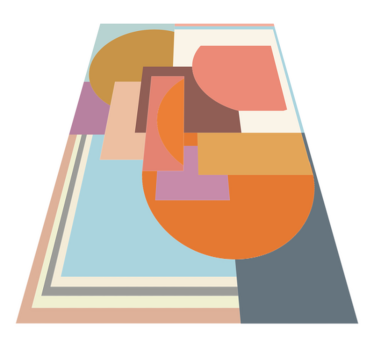 Slående former Vinylmatta geometrisk - Tenstickers