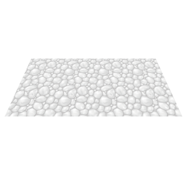 Vita stenar mosaik vinylgolv - Tenstickers